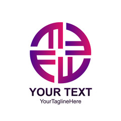 Initial letter F logo template colorfull twist design for business and company identity