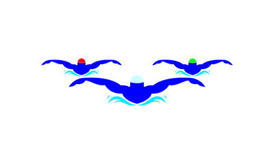 Swimming competition logo