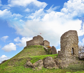 Launceston castle in the town of Launceston