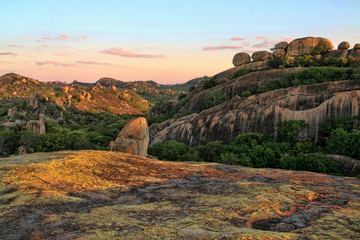 The picturesque rock formations of the Matopos National Park, Zimbabwe - obrazy, fototapety, plakaty
