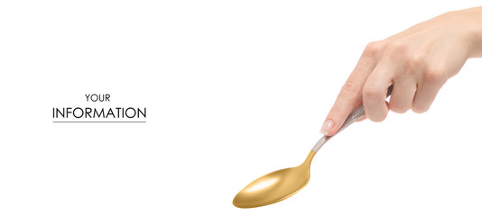 Female hand holding a spoon pattern