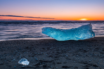 icebergs at diamond beach, iceland