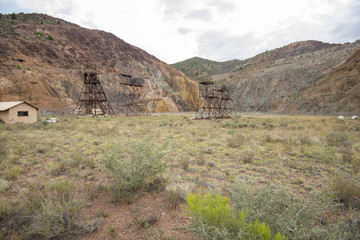 Fototapeta na wymiar western copper mine structures