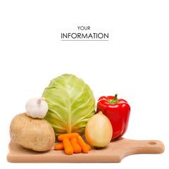 Set of vegetables pattern