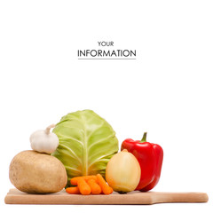 Set of vegetables pattern