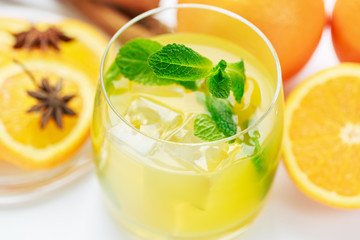 Juice from fresh oranges