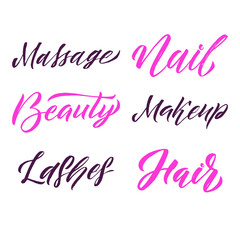 Beauty Typography Square Poster. Vector lettering. Calligraphy phrase for gift cards, scrapbooking, beauty blogs. Typography art.