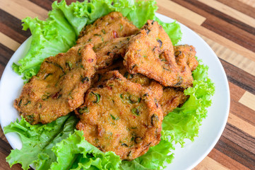 Thai fried fish-paste ball