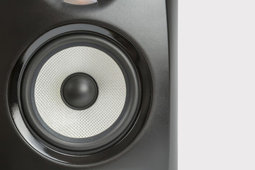 black professional sound studio monitor