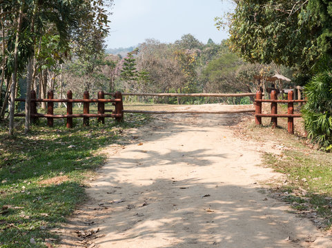 Large log fence.