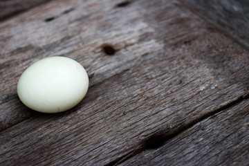Eggs on wooden 