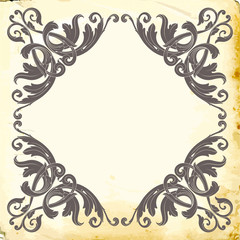 Vector baroque of vintage elements for design. 