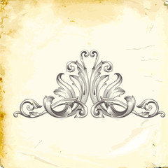 Vector baroque of vintage elements for design. 