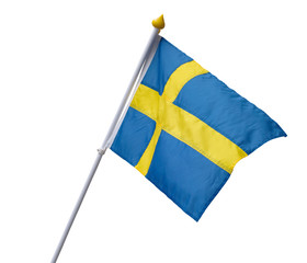 Sweden flag isolated on a white background