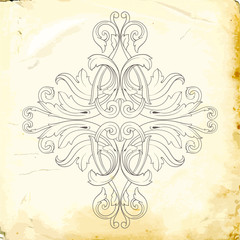 Vector baroque of vintage elements for design. 