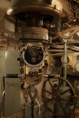 periscope inside on old submarine