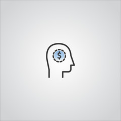 Head People idea icon vector , money idea