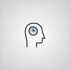 Head People idea icon vector , Light-bulb idea