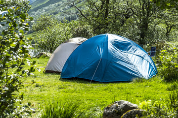 Wild camping in the wildernis of Glen Etive, Scotland