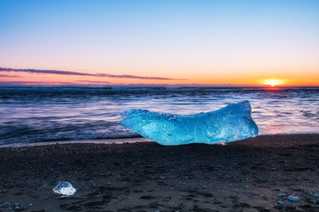 icebergs at diamond beach, iceland