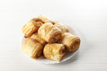 puff pastry on plate