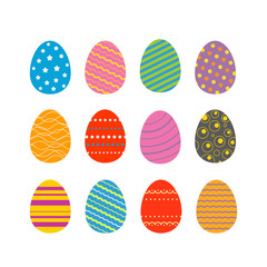 Easter eggs silhouettes vector illustration. Easter eggs for Easter holidays design isolated on white background