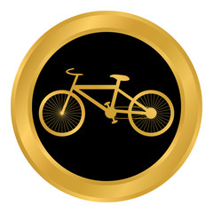 Fototapeta premium Bike button on white.