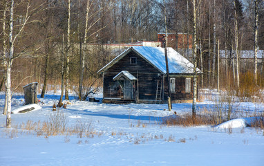 Forgotten boats on the Neva river.
