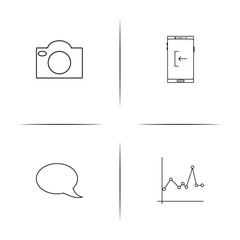 Network And Database simple linear icons set. Outlined vector icons