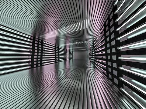 Abstract modern architecture background. 3D rendering