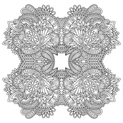  Vector zentangle template mandala for decorating greeting cards, coloring books, art therapy, anti stress, print for t-shirt and textile.