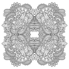  Black and white mandala.