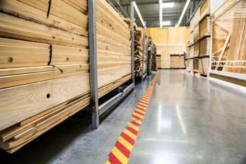 image of stacks of lumber . Horizontal shot.