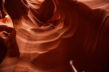 Real images of the lower Antelope canyon in Arizona, USA