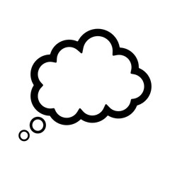 Fototapeta premium cloud, bubble talk outline vector