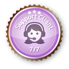 Ic&ocirc;ne pour commerce en ligne - Support client 7/7