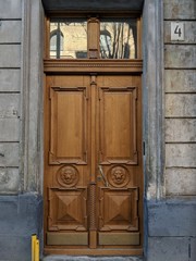 Old unique doors in the old city part of Europe