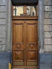 Old unique doors in the old city part of Europe
