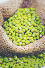 sack of been, vintage filter image