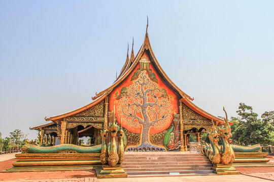  Beautiful Buddhist Temple Wat Sirindhorn Wararam Chong Mek Sirindhorn Ubon Ratchathani Thailand 