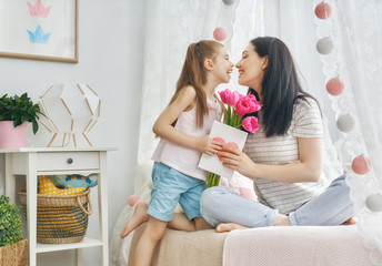 daughter is congratulating mom