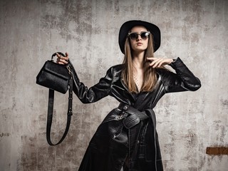 Stylish fashionable clothes and a young girl.