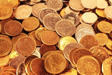 money, coin, currency, coins, finance, business, cash, bank, gold, isolated, wealth, metal, banking, euro, white, savings, change, financial, exchange, economy, penny, stack, investment, pile, cent