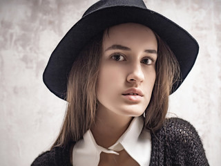 Stylish fashionable clothes and a young girl.Stylish fashionable clothes and a young girl.