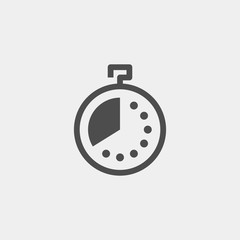 Stopwatch flat vector icon