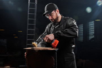 industrial worker with tools