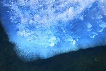 Fototapeta na wymiar Photo background of macro ice and water