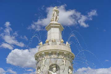 Fountain of the Mariblanca in Aranjuez close to the palace, Madrid (Spain)