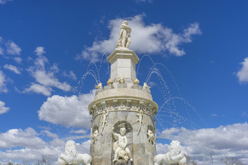 Monument, Fountain of the Mariblanca in Aranjuez close to the palace, Madrid (Spain)