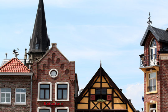 View on the market square in  the centre of town